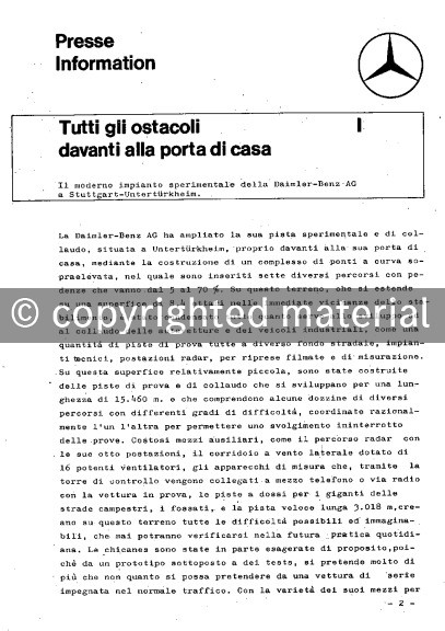 Presseinformationen 4. Juli 1967 (Italienisch)