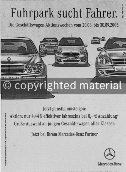 Werbeanzeigen Pkw 2005