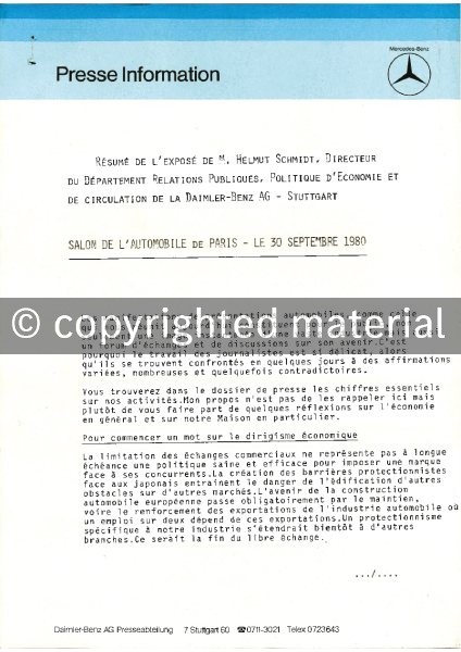 Press Information October 2, 1980
