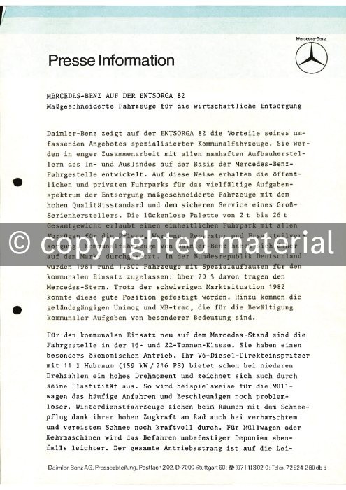 Press Information October 1982