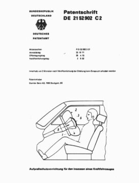 Lebensrettender Luftsack: Patent für Airbag