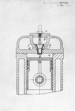 "Funnel patent" for diesel engine