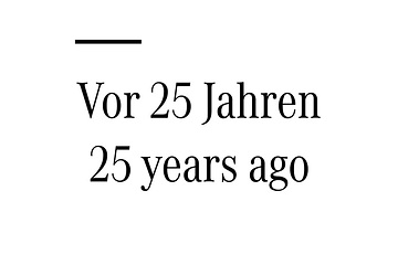 Vor 25 Jahren