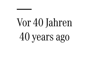 Vor 40 Jahren