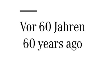 Vor 60 Jahren