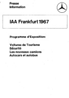 Presseinformationen September 1967 (Französisch)