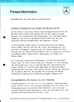 Press Information March, 1982