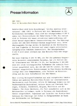 Presseinformationen April 1982