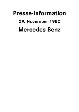 Presseinformationen 29. November 1982 (Italienisch)