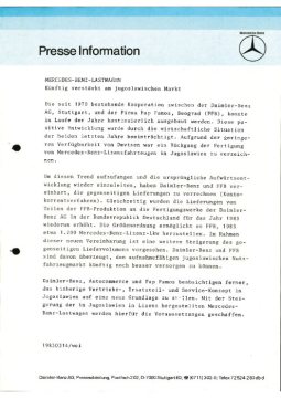 Presseinformationen 24. März 1983