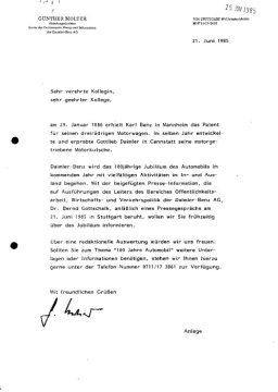 Presseinformationen 21. Juni 1985