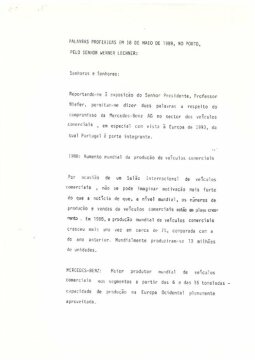 Presseinformationen 18. Mai 1984 (Portugiesisch)