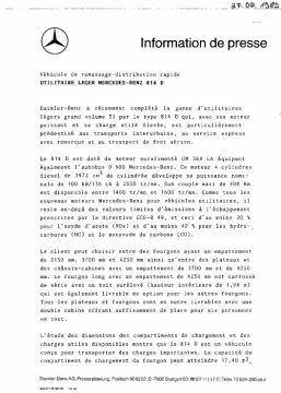 Presseinformationen 27. Februar 1989 (Französisch)