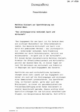 Presseinformationen 26. Novemer 1990