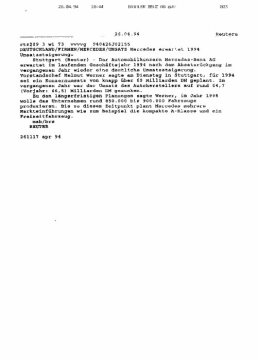 Press Information April 26, 1994
