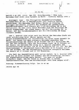 Press Information April 26, 1994