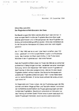 Presseinformationen 8. Dezember 1994