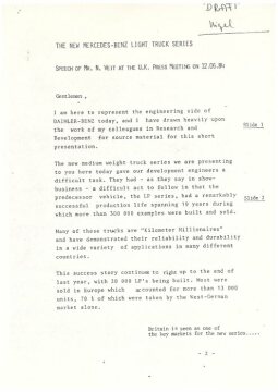 Presseinformationen 12. Juni 1984