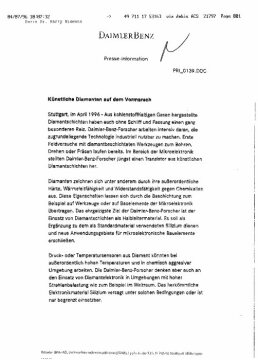 Presseinformationen 7. April 1996