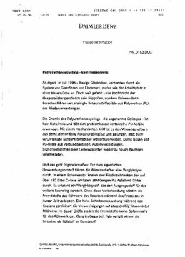 Presseinformationen 5. Juli 1996