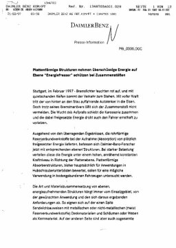 Presseinformationen 21. Februar 1997