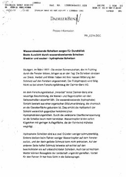 Presseinformationen 21. März 1997