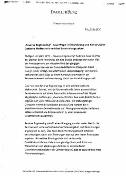 Presseinformationen 27. März 1997