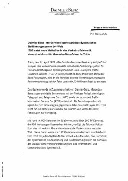 Presseinformationen 11. April 1997