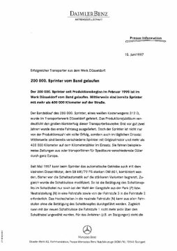 Presseinformationen 10. Juni 1997