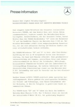 Presseinformationen 15. November 1984