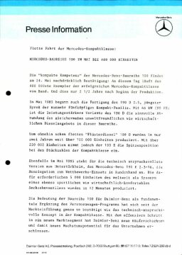 Presseinformationen 13. Mai 1986