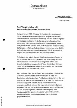 Presseinformationen Juni 1998