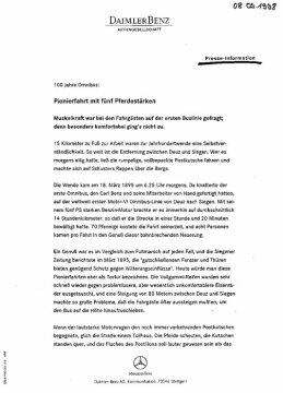 Presseinformationen 8. September 1998