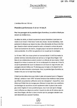Presseinformationen 8. September 1998 (Französisch)
