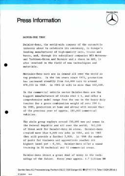 Press Information March, 1986