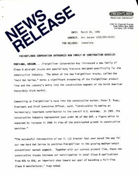 Press Information March 20, 1986