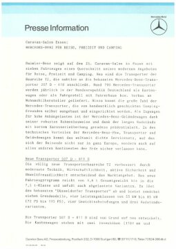 Press Information September, 1986