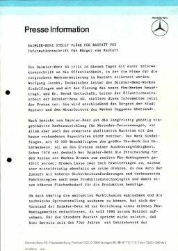Press Information December, 1986