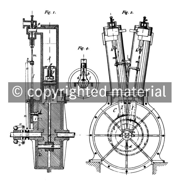 99995 Daimler two-cylinder V-engine