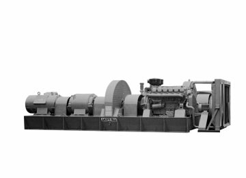 OM 404 Dieselmotor mit AGREBA-Notstromaggregat
