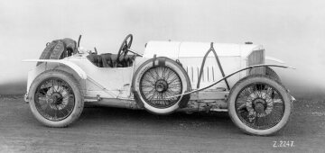 Max Sailers Mercedes 28/95 PS Rennsport-Tourenwagen, wie er bei der Targa Florio am 29. Mai 1921 eingesetzt wurde.