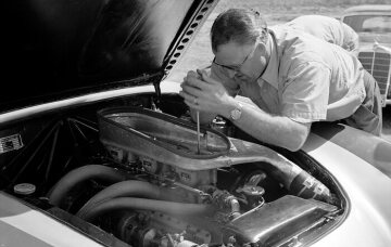 III. Carrera Panamericana Mexico, 19. - 23.11.1952. Karl Kling am Mercedes-Benz 300 SL Rennsportwagen (W 194).