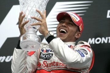 Sein erster großer Sieg: Der Grand Prix von Kanada in Montreal ist im Jahr 2007 das erste Rennen, das Lewis Hamilton für das Team Vodafone McLaren Mercedes in der Formel 1 gewinnt.