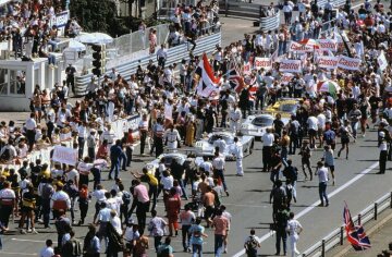 24 Hours of Le Mans, 10-11 June 1989. Sauber-Mercedes C 9 Group C racing sports cars. One-two win and fifth place – all vehicles finish.