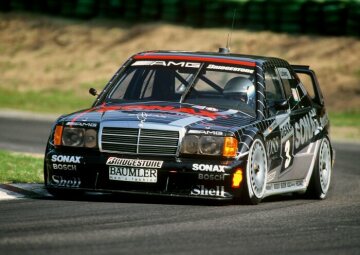 German Touring Car Championship, Racing Festival on the Hockenheim Motodrome, 24th May 1992. Klaus Ludwig in the AMG Mercedes 190 E 2.5-16 Evolution II (car number 3). In 1992 AMG and Mercedes-Benz dominate the DTM scene. 16 out of 24 races are finished in first place. At the Hockenheimring Ellen Lohr is the first and so far only female to clinch a DTM victory.