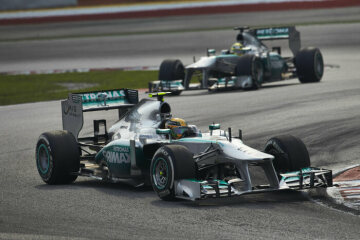 Formel 1 - MERCEDES AMG PETRONAS, Großer Preis von Malaysia, Sepang. 22. - 24.03.2013. Lewis Hamilton, Nico Rosberg