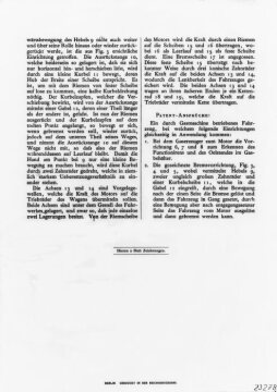 Benz Patent Nr. 37435
Patent zum Benz-Motorwagen, 29.01.1886