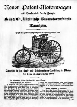 Benz Patent Motor Car, Model 3, with 1.5-hp, 2.5-hp, and 3-hp engines, built from 1886 to 1894