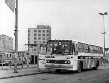 Äthanol-Omnibusse im Linienverkehr der Stadt Sao Paulo