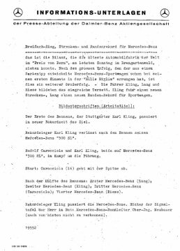 Presseinformation 18. Mai 1952